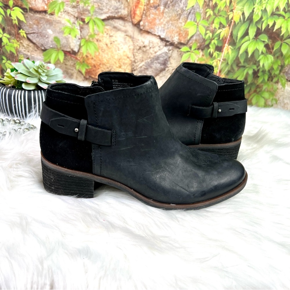 KORK-EASE KORKS Black Leather and Suede Ankle Boots, 8.5M - Picture 6 of 12